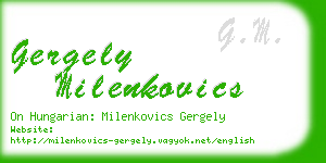 gergely milenkovics business card